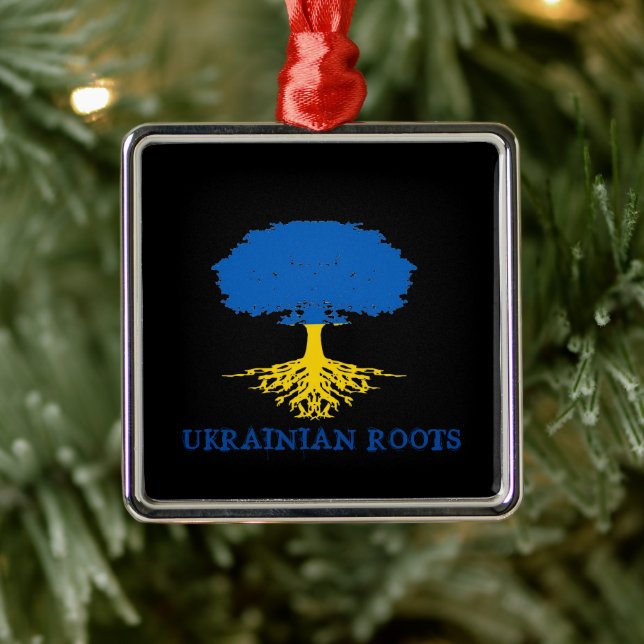 Ukrainian Roots Tree Silhouette   Metal Tree Decoration (Tree)