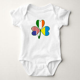 Ukrainian Shamrock Flag Baby Bodysuit