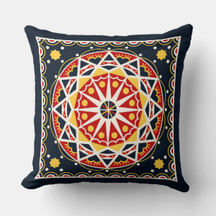 Ukrainian Solar Pattern Throw Pillow