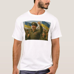Ukrainian Soldiers Celebrate Victory Together T-Shirt