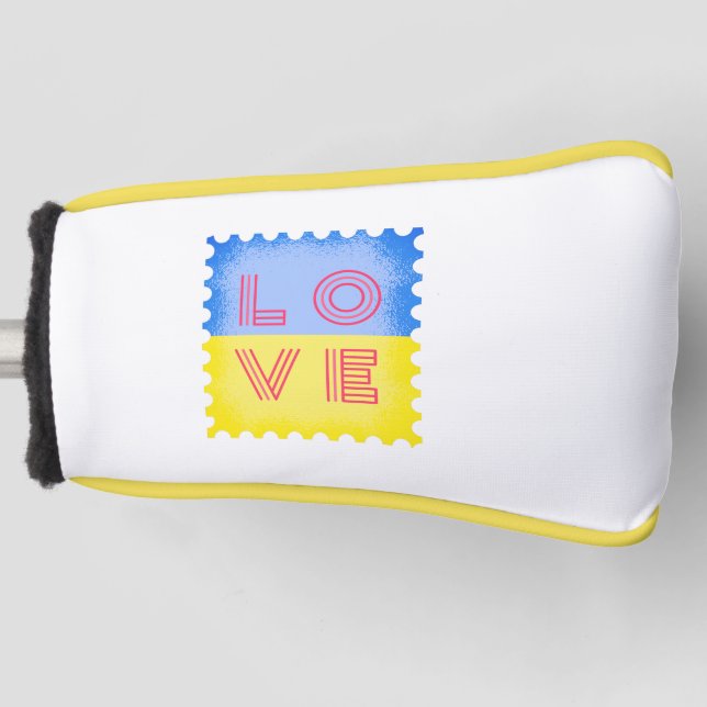 Ukrainian Stamp With Love Letter Golf Head Cover (Front)