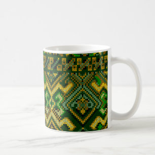 Ukrainian Style Cross Stitch Pattern Mug