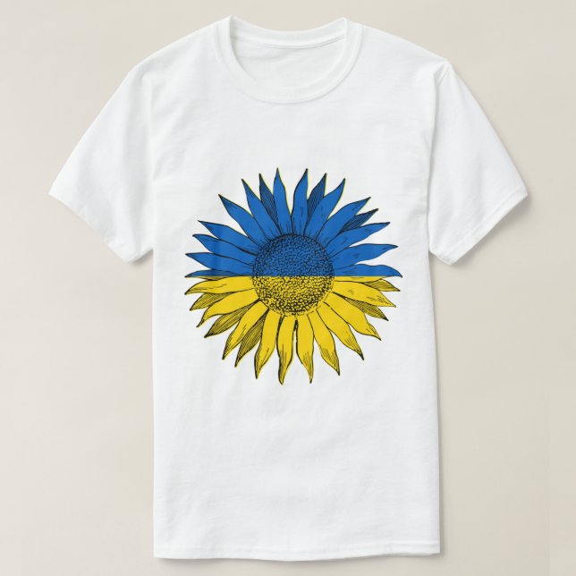 Ukrainian Sunflower Art                        T-Shirt (Design Front)