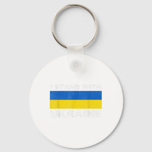 Ukrainian Support I Stand With Ukraine Stop War Uk Key Ring
