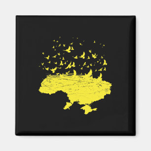 Ukrainian Symbols Ukrainian Ukraine Map Free Bird Magnet