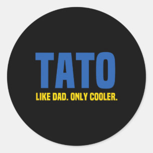 Ukrainian Tato. Ukraine Dad. Father Classic Round Sticker