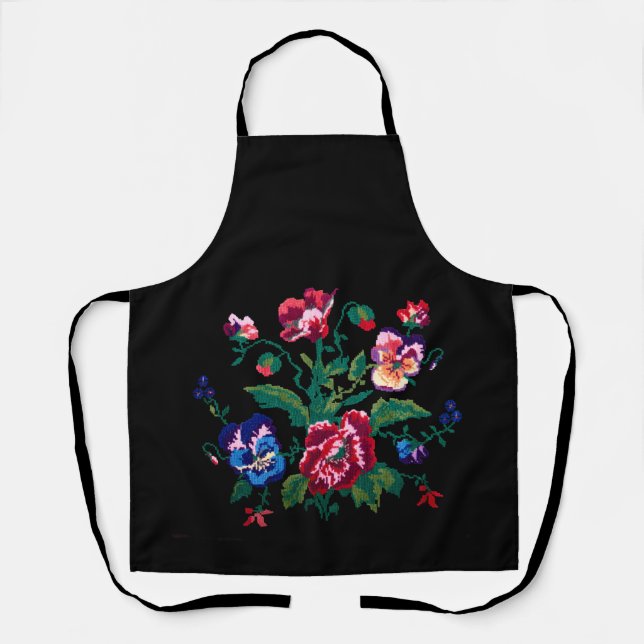 Ukrainian traditional vushuvanka folk art pattern apron (Front)