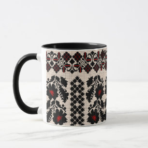 Ukrainian traditional vushuvanka folk art pattern. mug