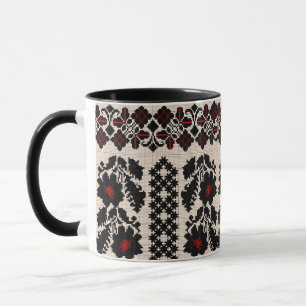Ukrainian traditional vushuvanka folk art pattern. mug