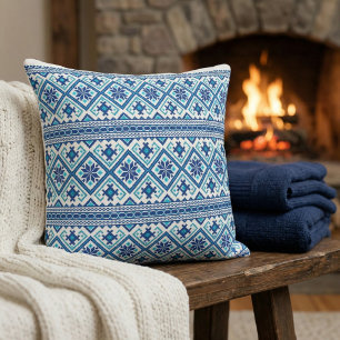 Ukrainian traditional vushuvanka folk pattern  cushion