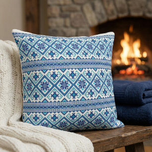 Ukrainian traditional vushuvanka folk pattern cushion