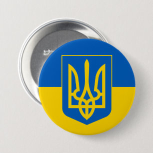 Ukrainian Trident 7.5 Cm Round Badge