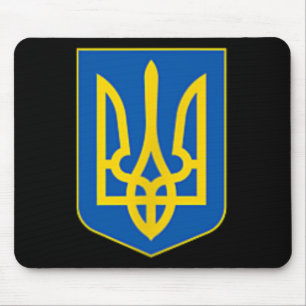 Ukrainian Trident Emblem Coat Of Arms Logo Mouse Mat