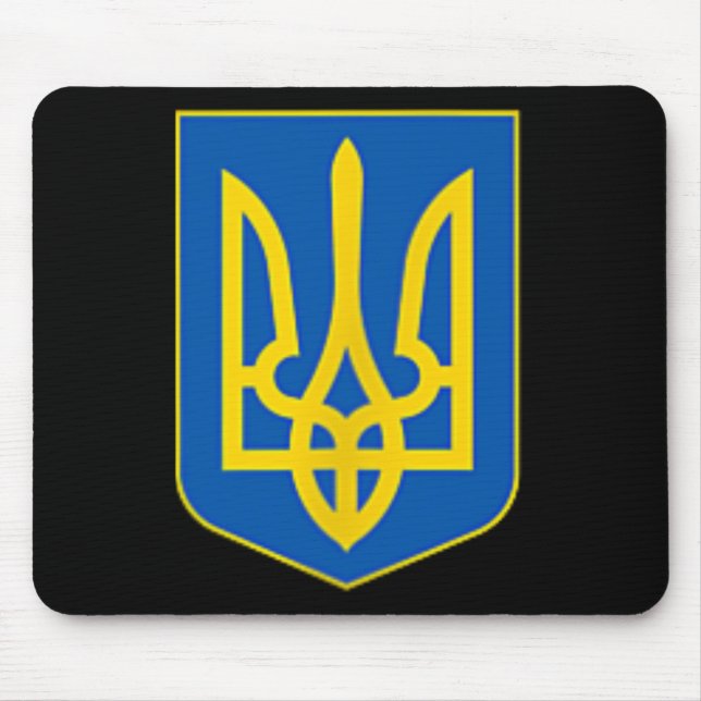 Ukrainian Trident Emblem Coat Of Arms Logo  Mouse Mat (Front)