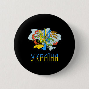 Ukrainian Trident Love Ukraine Flag Tryzub Graphi 6 Cm Round Badge