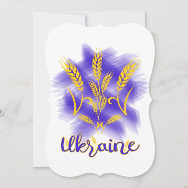 Ukrainian trident made of wheat ear (Front)