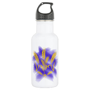 Ukrainian trident made of wheat ear 532 ml water bottle