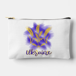 Ukrainian trident made of wheat ear accessory pouch