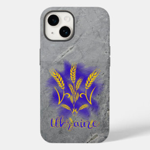 Ukrainian trident made of wheat ear Case-Mate iPhone 14 case