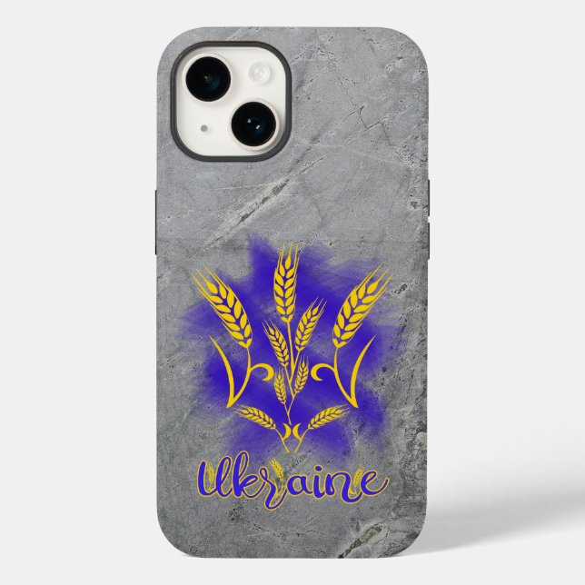Ukrainian trident made of wheat ear Case-Mate iPhone case (Back)