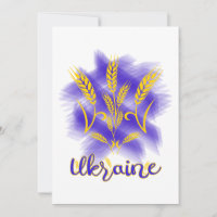 Ukrainian trident made of wheat ear