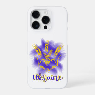 Ukrainian trident made of wheat ear iPhone 16 pro case