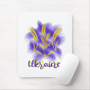 Ukrainian trident made of wheat ear mouse mat