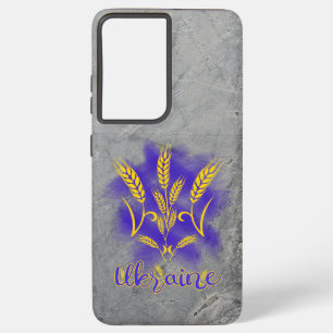 Ukrainian trident made of wheat ear samsung galaxy case