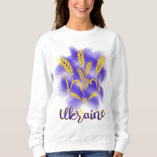 Ukrainian trident made of wheat ear sweatshirt
