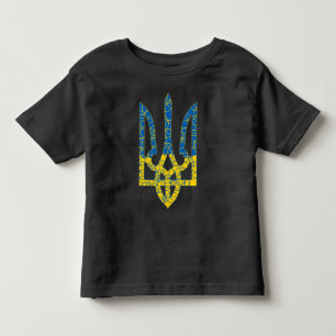 Ukrainian trident textured flag of Ukraine colours Toddler T-Shirt
