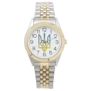 Ukrainian trident textured flag of Ukraine colours Watch
