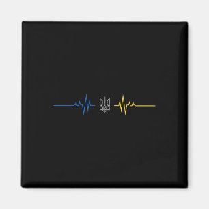 Ukrainian Trident Ukraine Flag - I Stand With Ukra Magnet