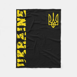 Ukrainian Trident Ukraine Shirt Tryzub Support Gif Fleece Blanket