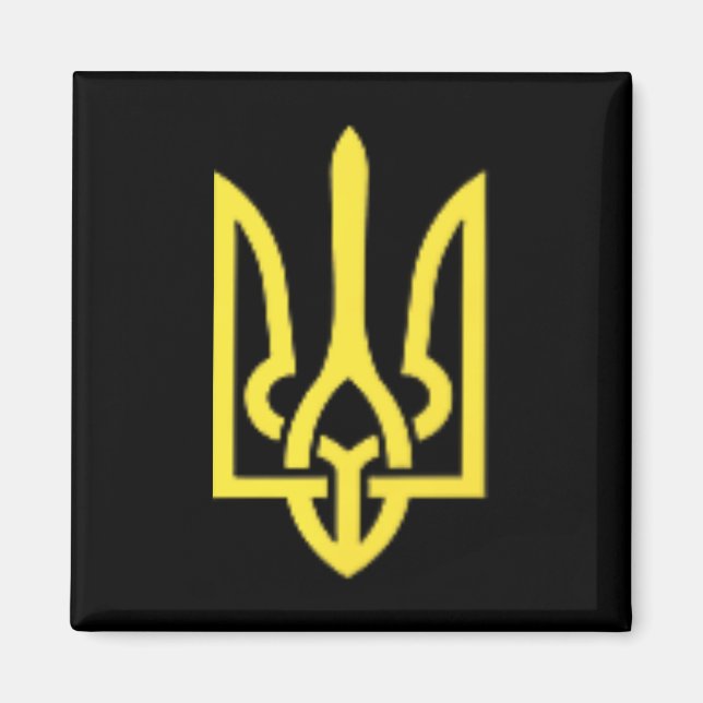 Ukrainian Trident - Ukraine Tryzub Symbol  Magnet (Front)