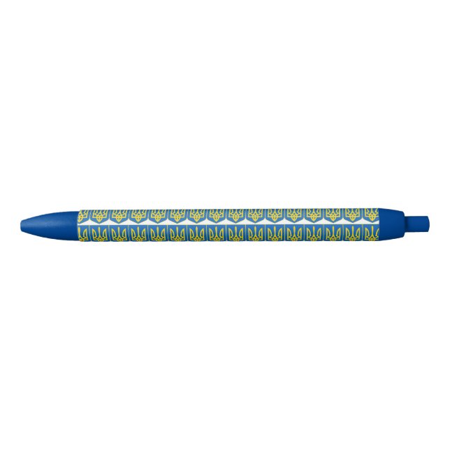 Ukrainian Tryzub Black Ink Pen (Front)