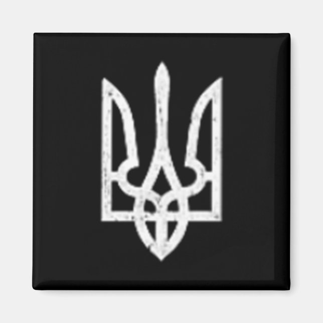 Ukrainian Tryzub Icon - Ukraine Trident  Magnet (Front)