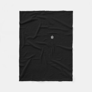 Ukrainian Tryzub Symbol On The Heart - Ukraine Tri Fleece Blanket