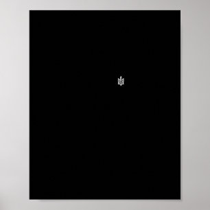 Ukrainian Tryzub Symbol On The Heart - Ukraine Tri Poster