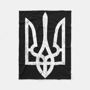 Ukrainian Tryzub Symbol - Ukraine Trident For Wome Fleece Blanket