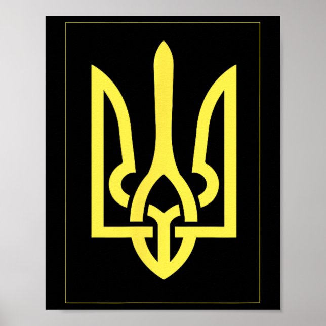 Ukrainian Ukraine Trident  Poster (Front)