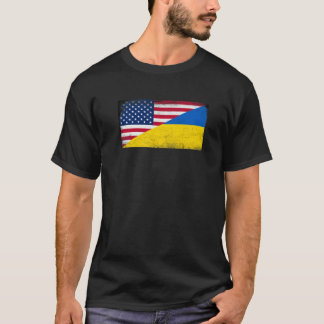 Ukrainian USA Flag Ukraine United States Flags T-Shirt