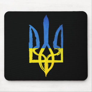 Ukrainian vintage trident the pocket heart support mouse mat