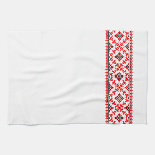 Ukrainian Vyshyvanka Design Apron Tea Towel