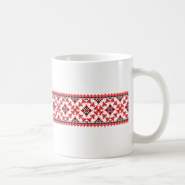 Ukrainian Vyshyvanka Design Coffee Mug (Right)