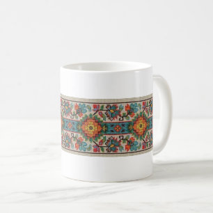 Ukrainian Vyshyvanka Flower Embroidery Mug