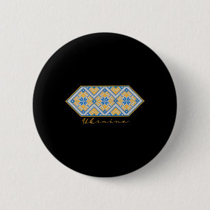Ukrainian Vyshyvanka Traditional Ornament Of Ukrai 6 Cm Round Badge