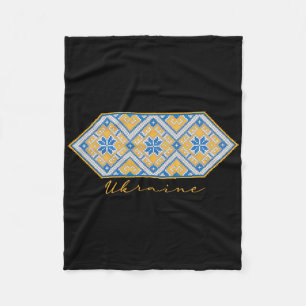 Ukrainian Vyshyvanka Traditional Ornament Of Ukrai Fleece Blanket
