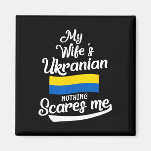 Ukrainian Wife Ukraine Husbynd Anniversary Wedding Magnet