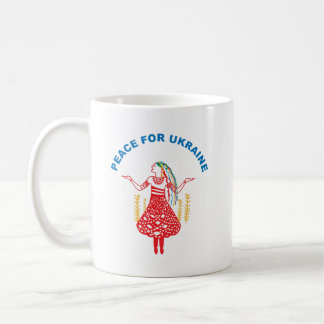 Ukrainian Woman - Peace for Ukraine Mouse Pad Coffee Mug