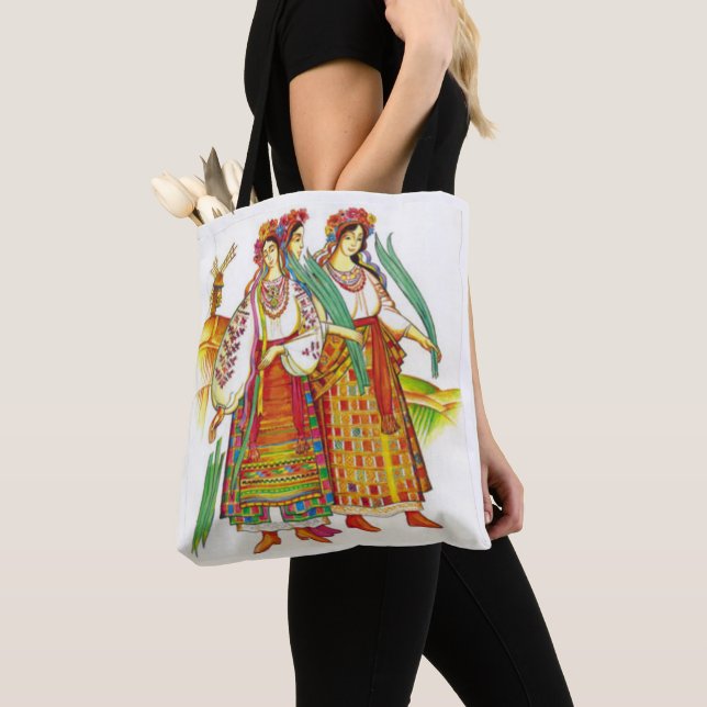 Ukrainian Women in Kyivan Dress Tote Bag (Close Up)